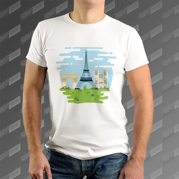 تیشرت مردانه طرح Paris City TS-838