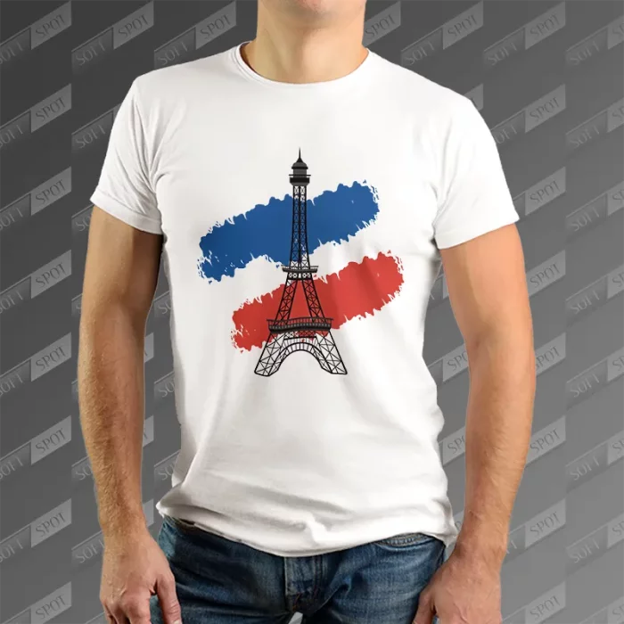 تیشرت مردانه طرح Eiffel Tower TS-841
