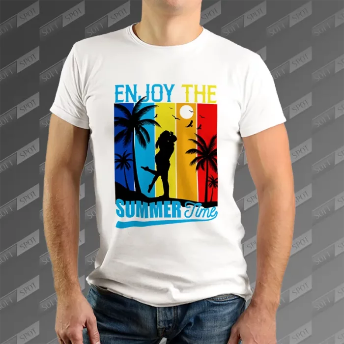 تیشرت مردانه طرح Enjoy the Summer Time TS-868