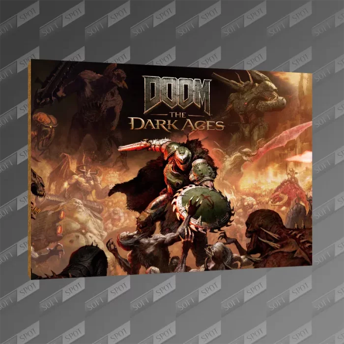 تخته شاسی طرح Doom The Dark Ages Key art MDF-223