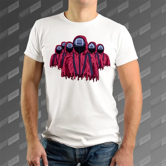 تیشرت مردانه طرح Squid Game Artwork TS-909