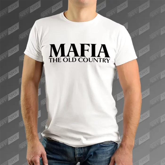 تیشرت مردانه طرح Mafia The Old Country Black Logo TS-914