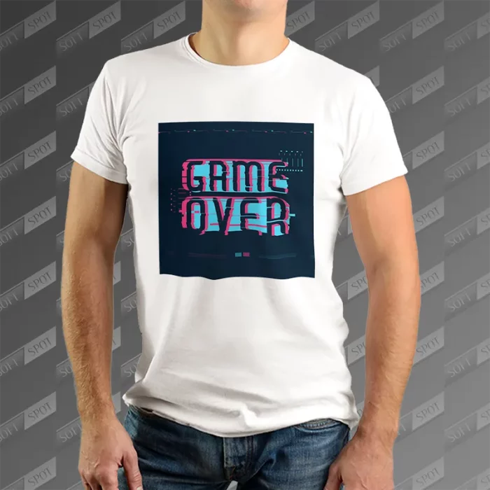 تیشرت مردانه طرح Game Over TS-933