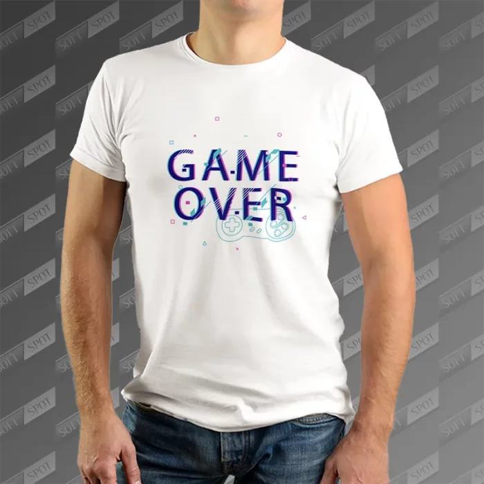 تیشرت مردانه طرح Game Over TS-945