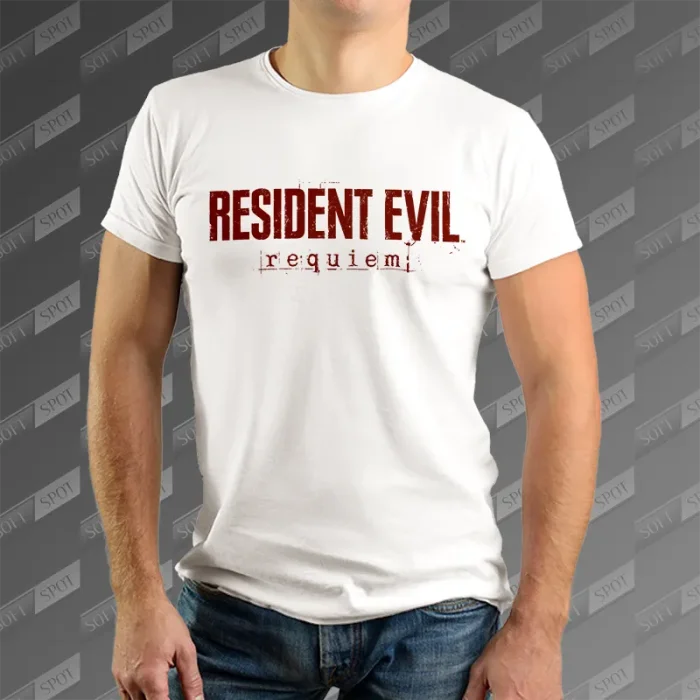 تیشرت مردانه طرح Resident Evil Requiem Red Logo TS-952