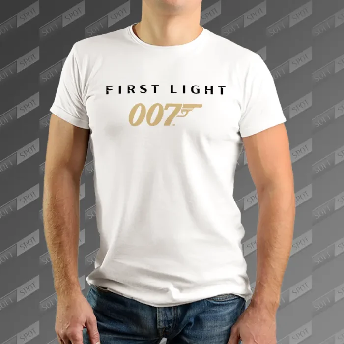 تیشرت مردانه طرح 007 First Light Logo TS-959