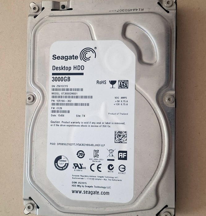 هارد دیسک سیگیت 3 ترابایت (کارکرده)