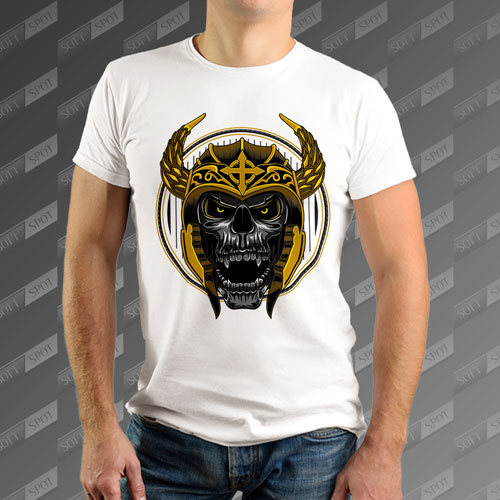تیشرت مردانه طرح King Wild Skull TS-358