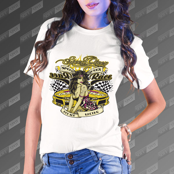 تیشرت زنانه طرح Speedy Queen TS-387