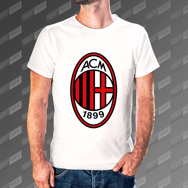 تیشرت مردانه طرح AC Milan TS-207