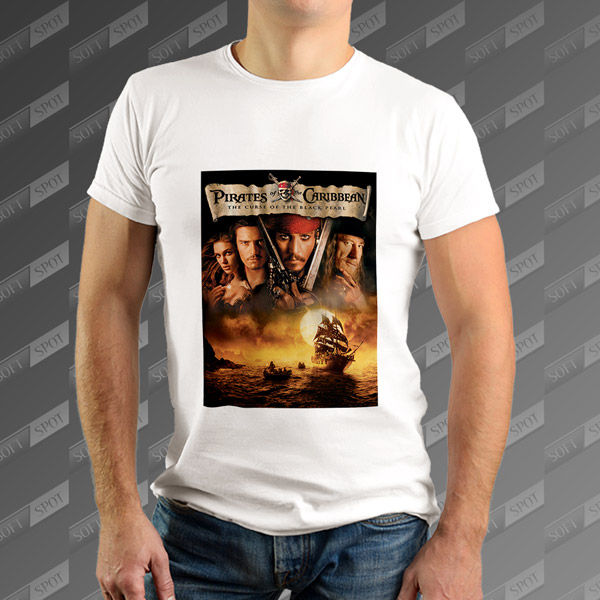 تیشرت مردانه طرح Pirates of the Caribbean Dead Mans Chest TS-185