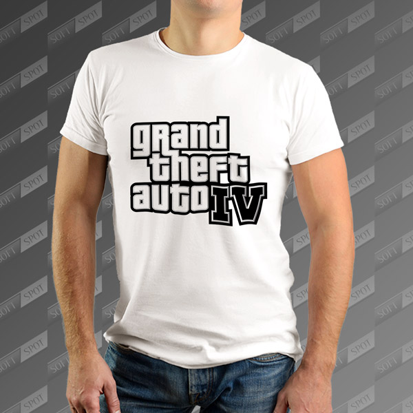 تیشرت سفید Grand Theft Auto IV TS-30