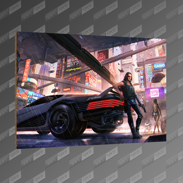 تخته شاسی طرح Cyberpunk 2077 Johnny Silverhand MDF-09