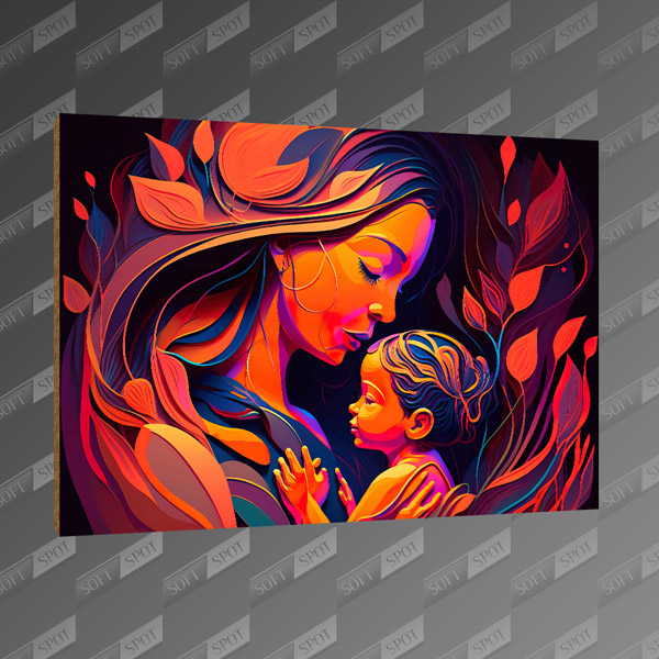 تخته شاسی طرح Mother and Her Child MDF-50