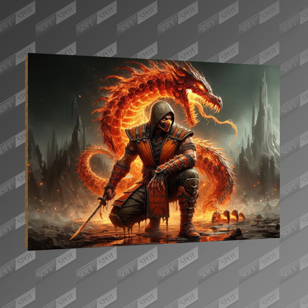 تخته شاسی طرح Mortal Kombat Scorpion MDF-60