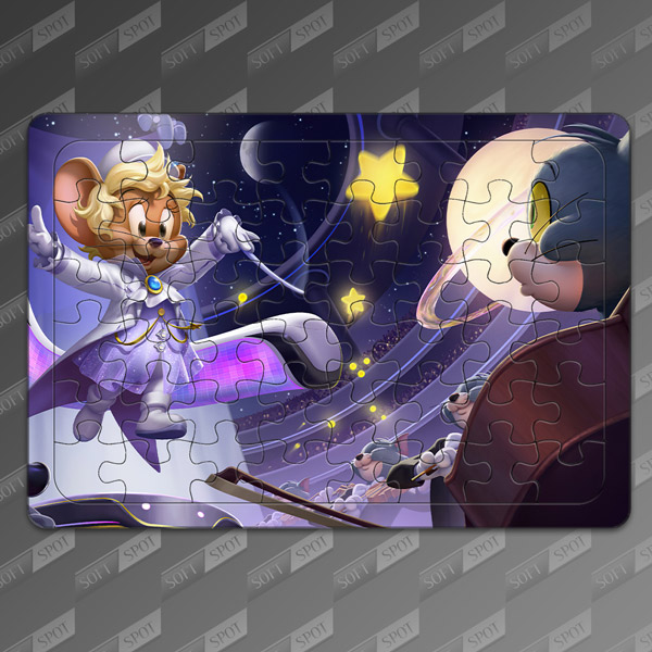 پازل طرح Tom and Jerry chase Jerry star conductor PZL-31