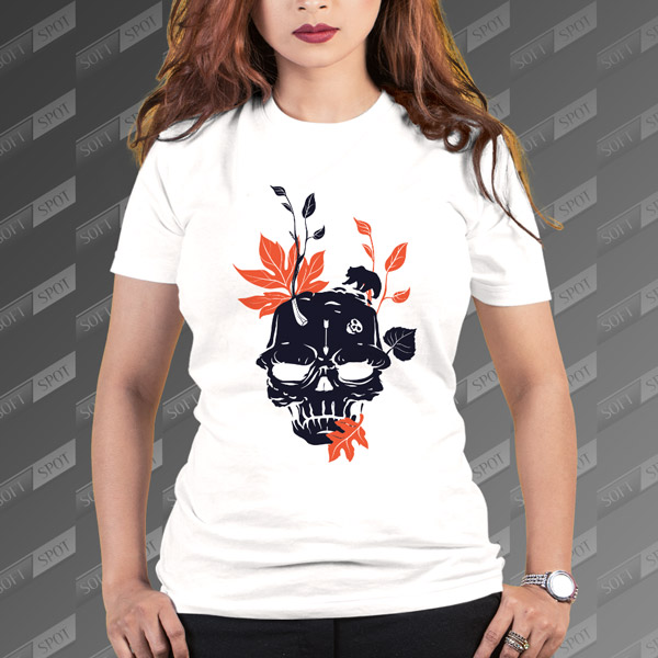تیشرت زنانه طرح Skulls Whisper TS-508
