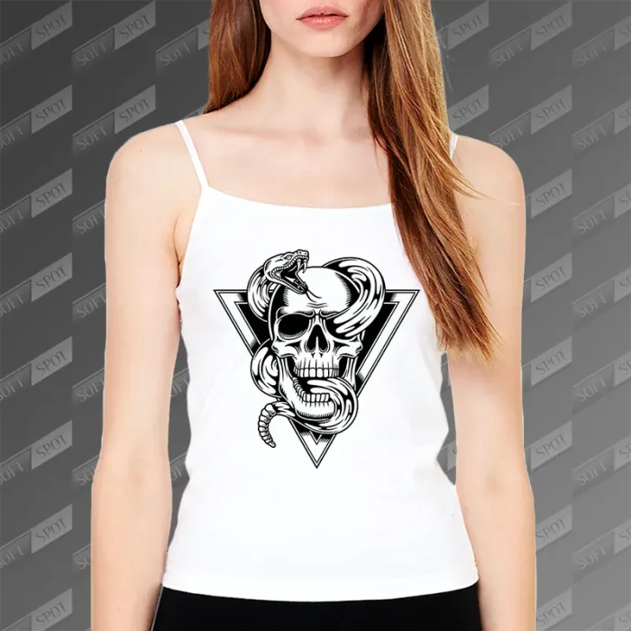 تاپ زنانه طرح Skull and Snake TS-550