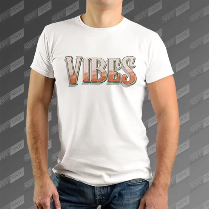 تیشرت مردانه طرح Vibes TS-592