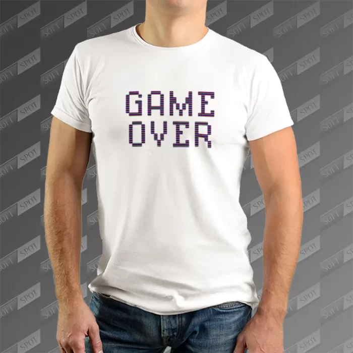 تیشرت مردانه طرح Game Over TS-598