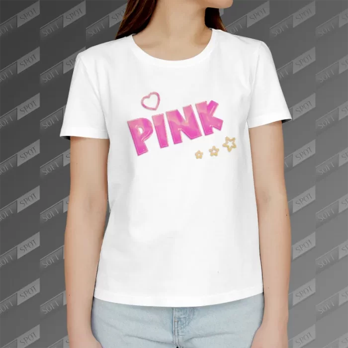 تیشرت زنانه طرح PINK TS-624