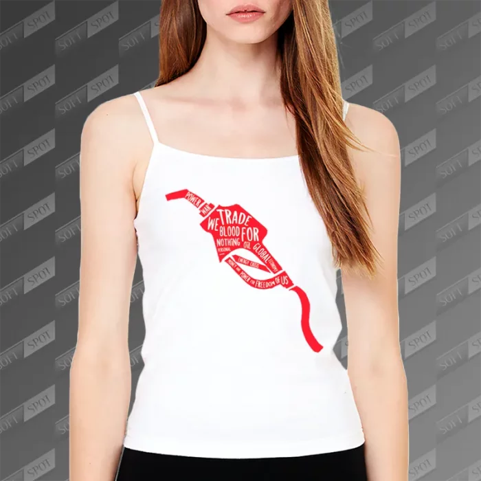 تاپ زنانه طرح We Trade Blood TS-631