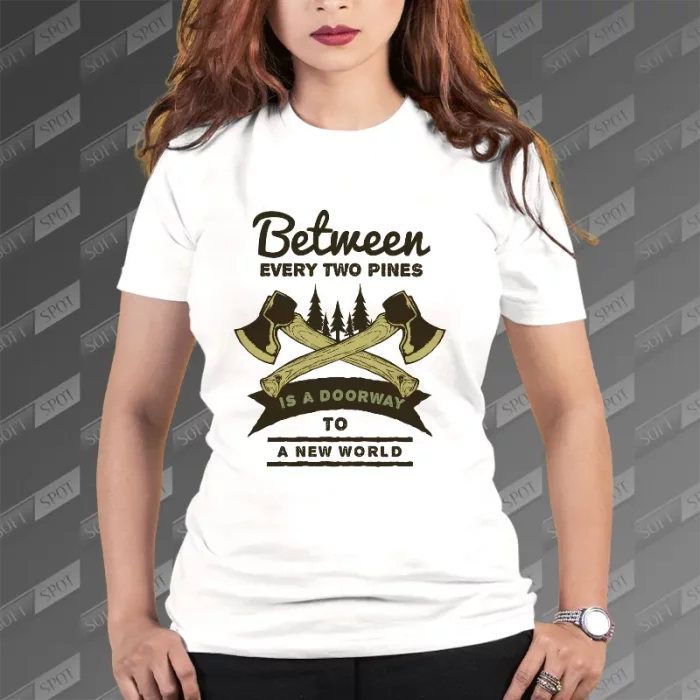 تیشرت زنانه طرح A Doorway to A New World TS-633