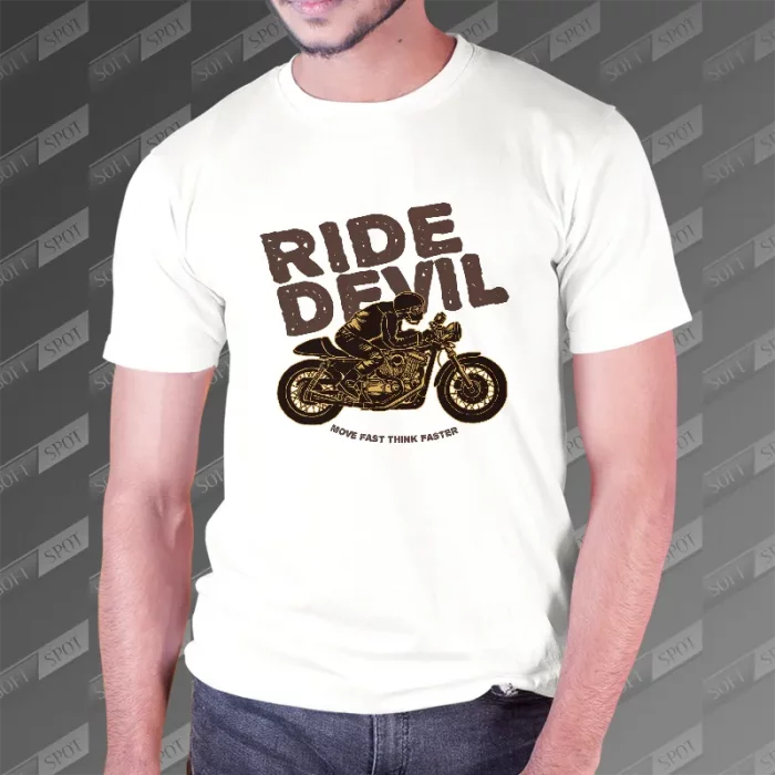 تیشرت مردانه طرح Ride Devil TS-641