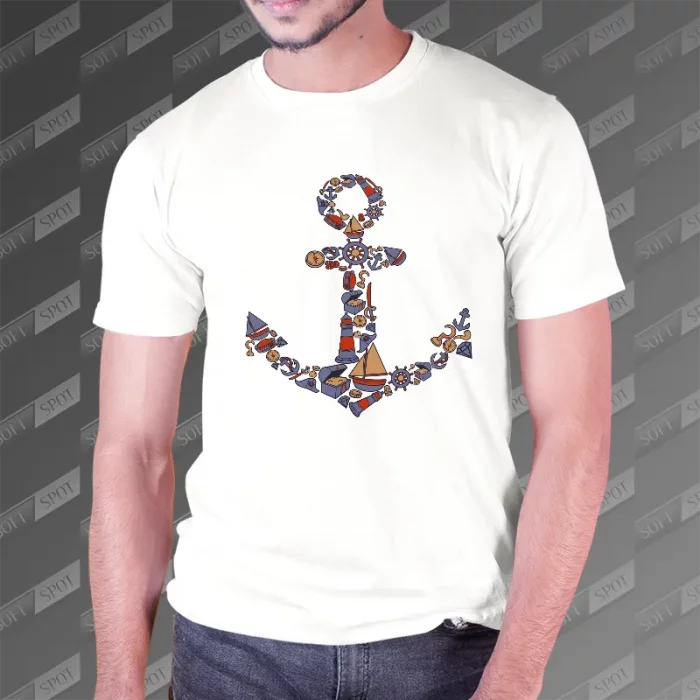 تیشرت مردانه طرح Anchor TS-653