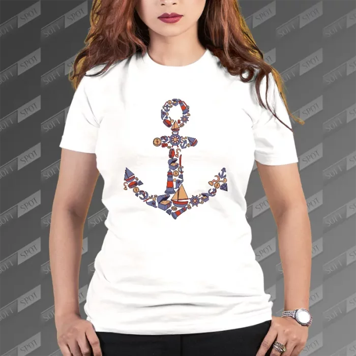 تیشرت زنانه طرح Anchor TS-654