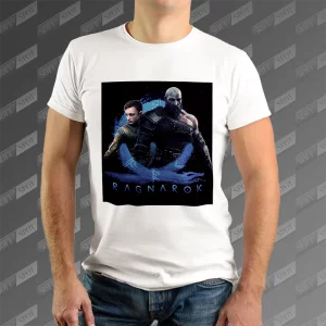 تیشرت مردانه طرح God of War Ragnarok Kratos and Atreus  TS-366