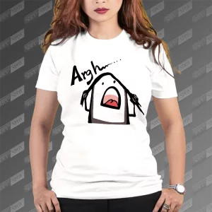 تیشرت زنانه طرح میم دختر کلافه TS-662