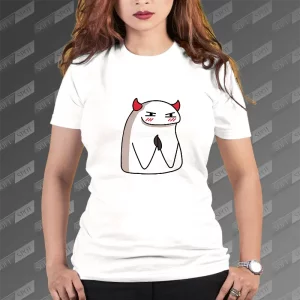 تیشرت زنانه طرح Flork Devil Meme TS-667