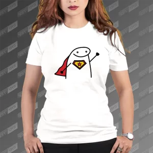 تیشرت زنانه طرح میم سوپرمن TS-670