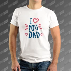 تیشرت مردانه طرح I Love You Dad TS-776