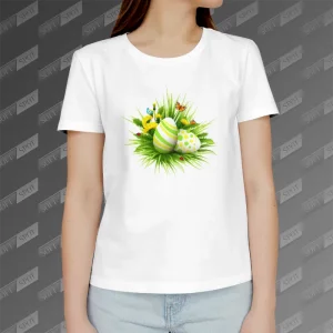 تیشرت زنانه طرح سبزه نوروزی TS-794