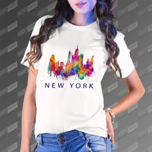 تیشرت زنانه طرح New York TS-821