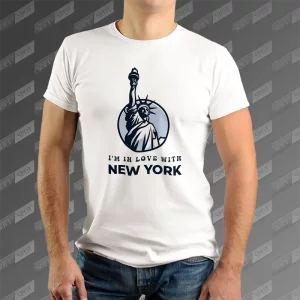 تیشرت مردانه طرح I am in Love with New York TS-835