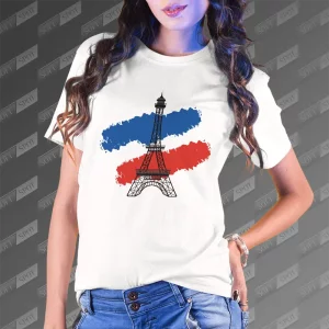 تیشرت زنانه طرح Eiffel Tower TS-839