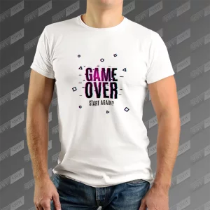 تیشرت مردانه طرح Game Over Start Again TS-944