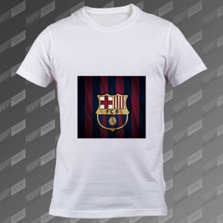 تی شرت مردانه سفید FC Barcelona TS-00000004