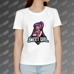 تیشرت زنانه طرح Sweet Girl TS-350