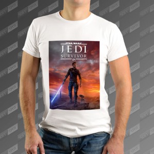 تیشرت مردانه طرح Star Wars Jedi Survivor Cal Kestis TS-367
