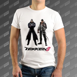 تیشرت مردانه طرح Tekken 8 Jin Kazama and Kazuya Mishima TS-369