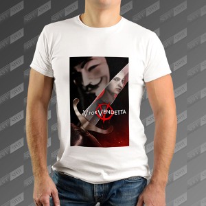 تیشرت مردانه طرح V for Vendetta TS-194