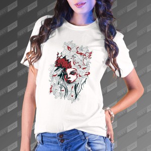 تیشرت زنانه طرح Floral Elegance TS-394