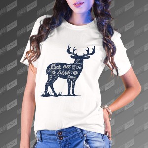 تیشرت زنانه طرح Let All Be Done in Love TS-396