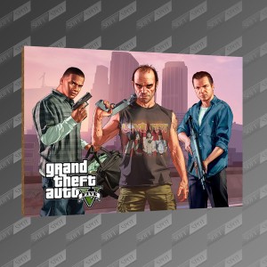 تخته شاسی طرح GTA V Michael Trevor and Franklin MDF-11