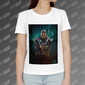 تیشرت زنانه طرح Assassins Creed Valhalla Female Eivor TS-410