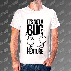 تیشرت مردانه طرح Its not a bug Its a feature TS-435